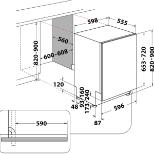 Bauknecht Geschirrspüler 60cm vollintegriert - B2IHD526A