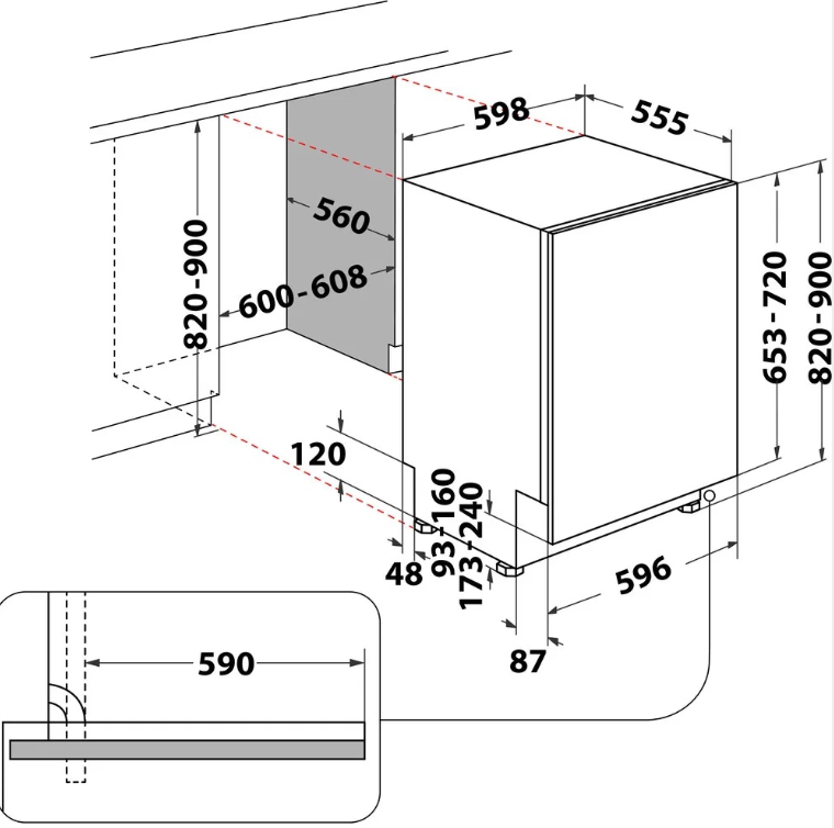 Bauknecht Geschirrspüler 60cm vollintegriert - B2IHD526A